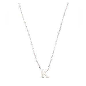 Sterling Sliver K Initial Sparkle Chain Necklace